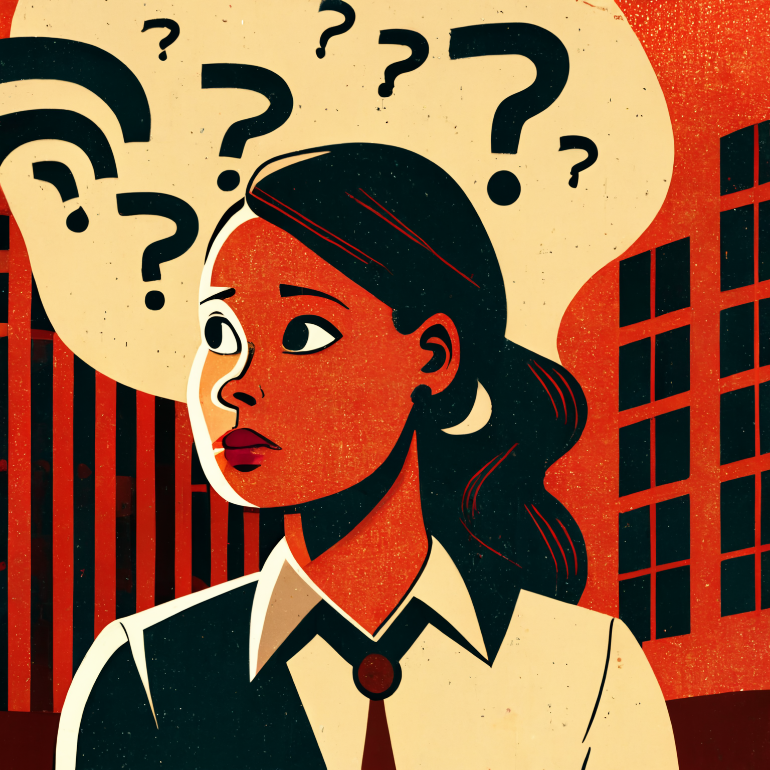 jeune entrepreneuse perdue et indécise dans ses choix techniques